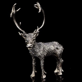 Mini ezüst rénszarvas figura