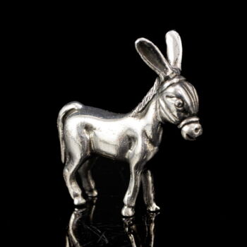 Mini ezüst csacsi szamár figura