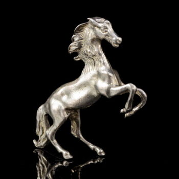 Mini ezüst paripa ló figura
