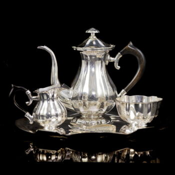 Pesti ezüst kávéskészlet 