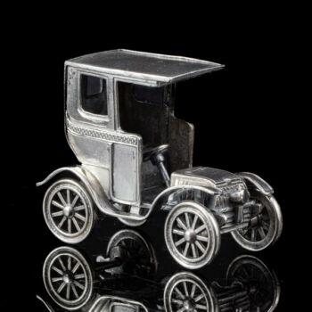 Mini ezüst fiaker