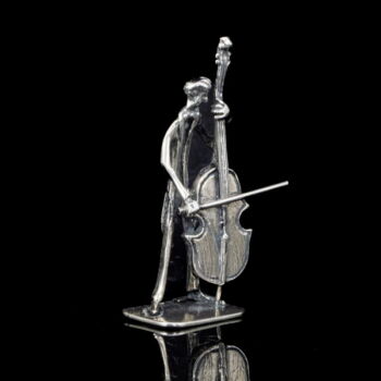 Mini ezüst zenész figura
