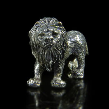 Mini ezüst oroszlán figura