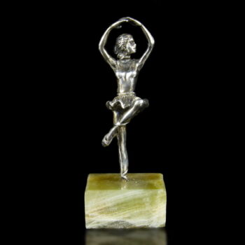 Mini ezüst balerina figura