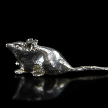 Ezüst mini patkány figura