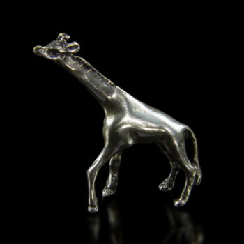 Mini ezüst zsiráf figura