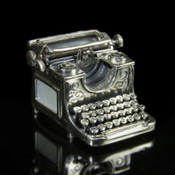 Mini ezüst írógép