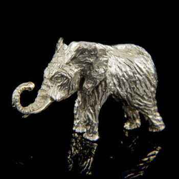 Mini silver mammoth figure