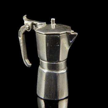 Mini ezüst kotyogós kávéfőző