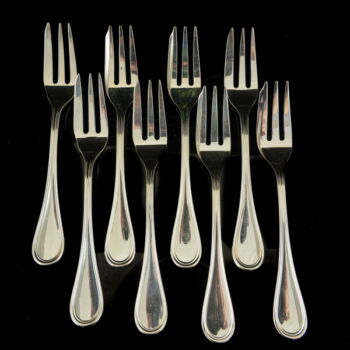 Silver cake fork set (6 people)