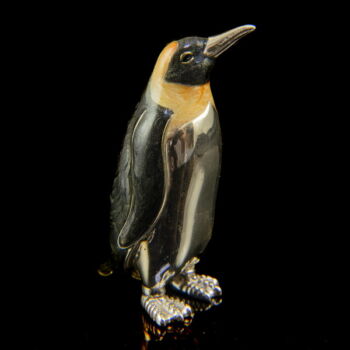 Ezüst mini pingvin figura