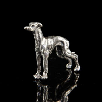 Mini ezüst kutya figura
