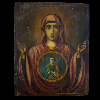 Festett orosz Istenanya ikon