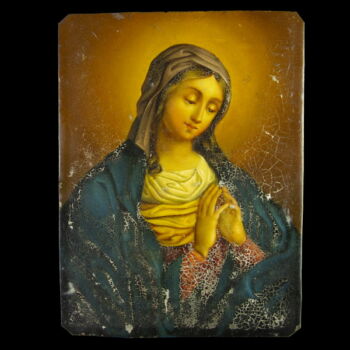 Representation of the Madonna painted on copper plate