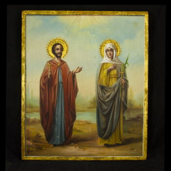 Szent Adorján és Szent Natália ikon