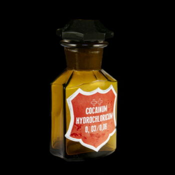 Cocainum Hydrochloricum patikaüveg dugóval