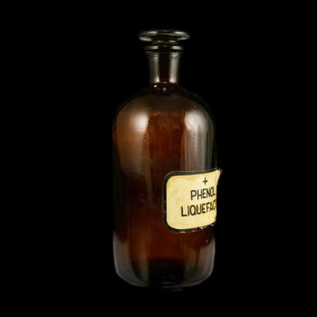 Phenol. Liquefact. Apothecary glass bottle with stopper