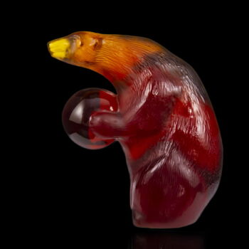 Cristal Sevres Franc glass polar bear figurine
