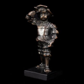 Copper sculpture: Little boy in Renaissance costume