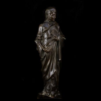 Egész alakos Dante bronz kisplasztika