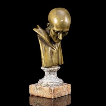 Donatello Florenz 1486 marking: Bronze monk bust