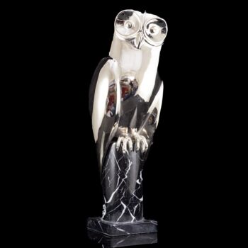 Bagoly kortárs kisplasztika