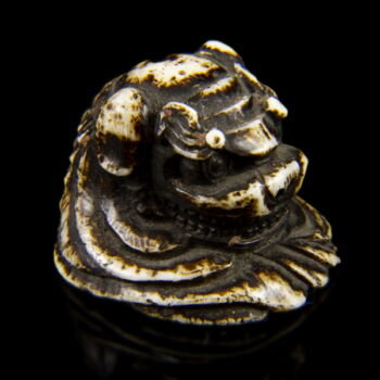 Carved bone Foo dog