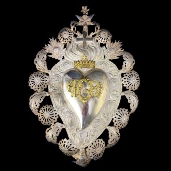 Votív lángnyelvvel és hatágú csillaggal (PGR- Per Grazia Ricevuta)