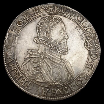 Rudolf II Hungarian King silver thaler 1604 KB