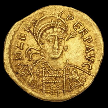 Byzantine emperor Zeno gold solidus