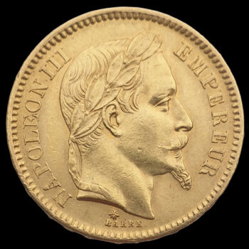 20 Frank 1864 A III. Napóleon arany érme