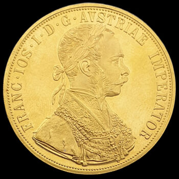 4 dukat 1915 afterstrike gold coin Franz Joseph