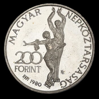 200 Forint 1980 XIII. Téli Olimpiai Játékok