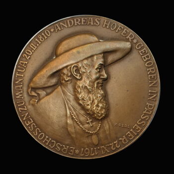 Bronze commemorative coin with the picture of Andreas Hofer 