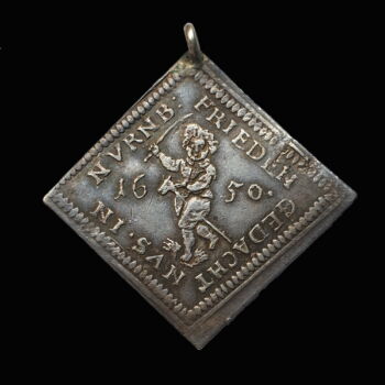 III. Ferdinánd ezüst jókívánság medál 1650