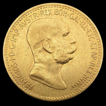 10 Corona 1908 Jubileumi arany érme Ferenc József
