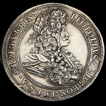 Leopold I of Austria, Hungarian king silver thaler 1698 KB 