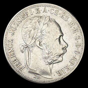 Franz Joseph silver 1 Forint 1884 KB