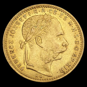 8 Forint 20 Frank 1886 KB Ferenc József