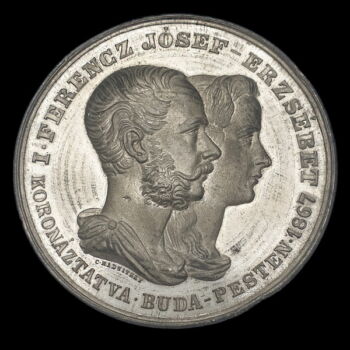 Ón emlékérem Ferenc József és Erzsébet budai koronázására 1867