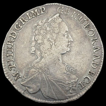 Mária Terézia ezüst 1/2 tallér 1757 KB
