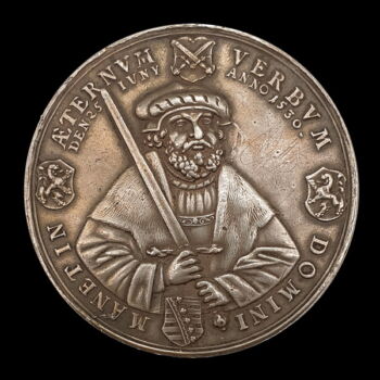 John George I commemorial coin for the 100th anniversary of the Augsburg confession