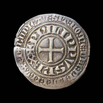 IV. Fülöp francia király ezüst érme - gros tournois a l'o rond