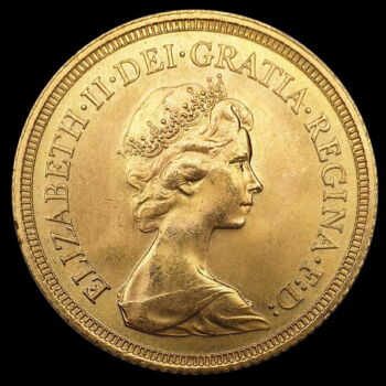II. Erzsébet 1 Sovereign arany érme 1974 