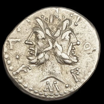 Roman Republic silver denarius  - M. Furius L. f. Philus (B. C. 119)