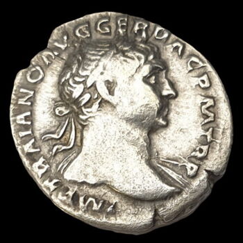 Traianus római császár (Kr.u. 98-117) ezüst denár - COS V P P SPQR OPTIMO PRINC
