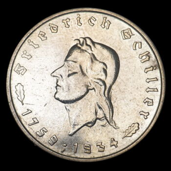 5 Reichsmark 1934 Friedrich Schiller