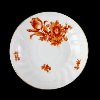 Ó Herend orange-painted saucer 