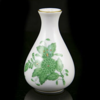 Herendi zöld Apponyi mini váza
