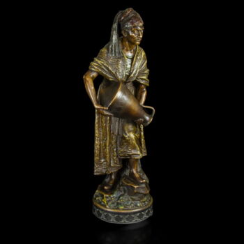 Goldscheider fajansz vízhordó figura